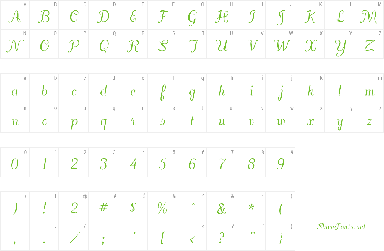 Font FansiPensle preview